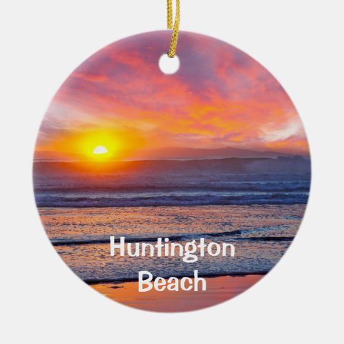 Huntington Beach Holiday Ornament