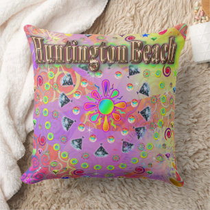 Huntington Beach Lucky Golden Pillow