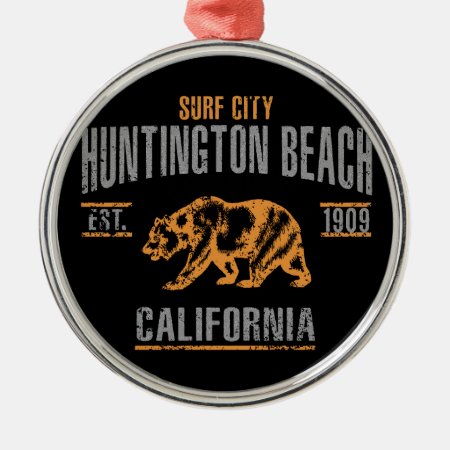 Huntington Beach Metal Ornament
