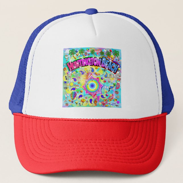 Huntington Beach Mystic Dance Trucker Hat (Front)