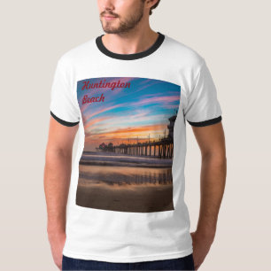Huntington Beach Pier at sunset T-Shirt