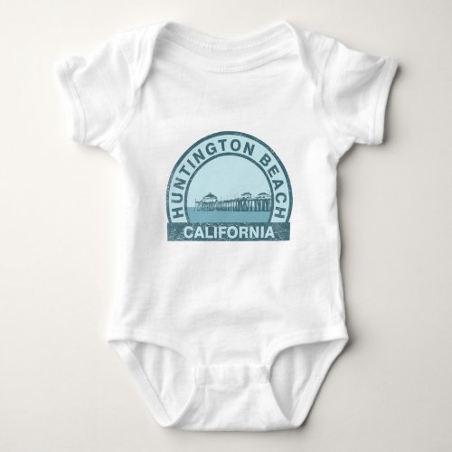 Huntington Beach Pier Baby Bodysuit