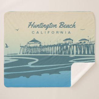 Huntington Beach Pier, CA - Custom Illustration