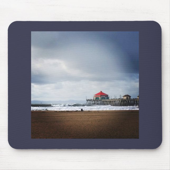 Huntington Beach Pier, CA Mouse Pad (Front)