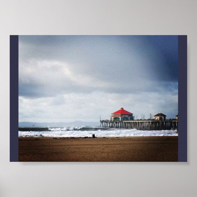 Huntington Beach Pier, CA Poster (Front)