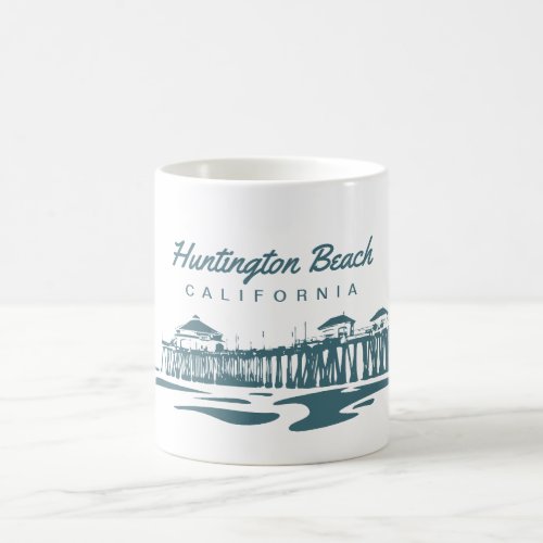 Huntington Beach Pier California _ Custom Design Coffee Mug