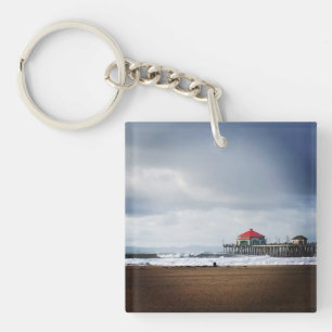 Huntington Beach Pier, California Keychain