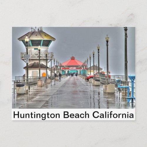 Huntington Beach Pier  California Postcard