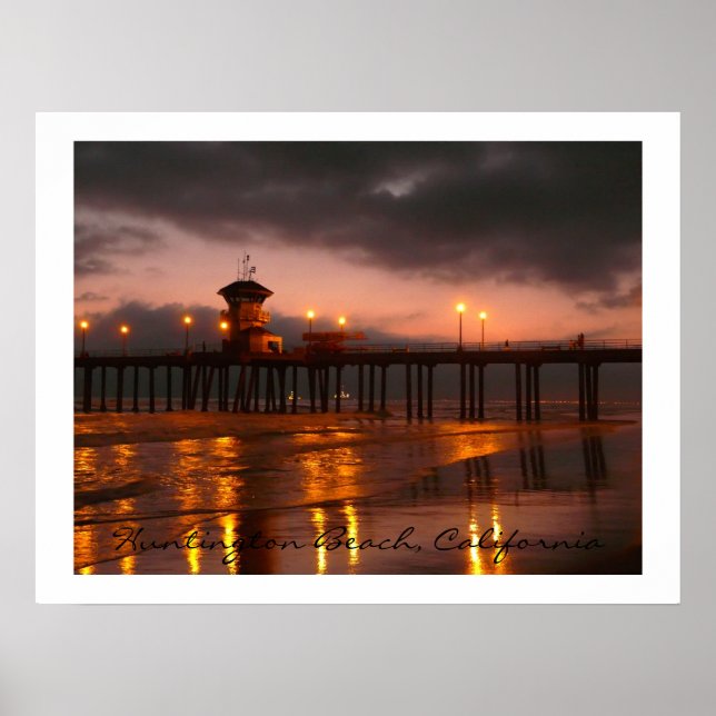 Huntington Beach Pier  California USA Poster (Front)
