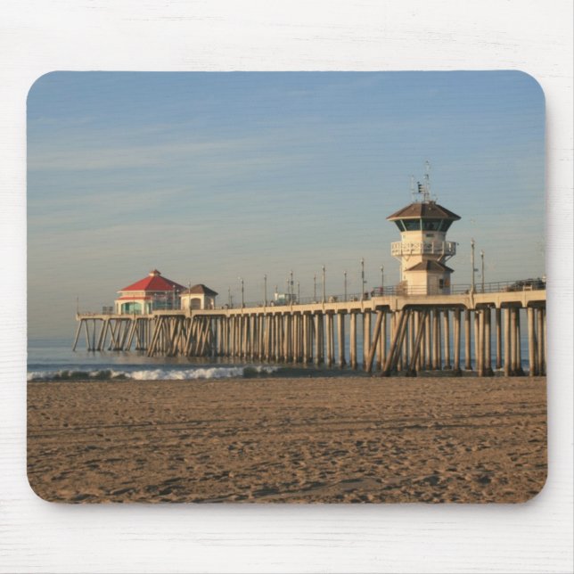 Huntington Beach pier Mouse Pad (Front)