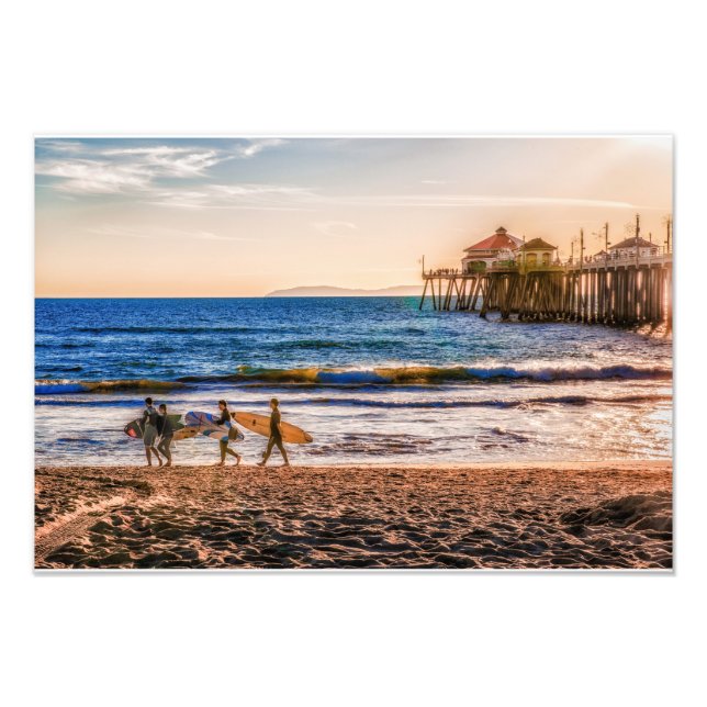 Huntington Beach Pier Photo Print (Front)