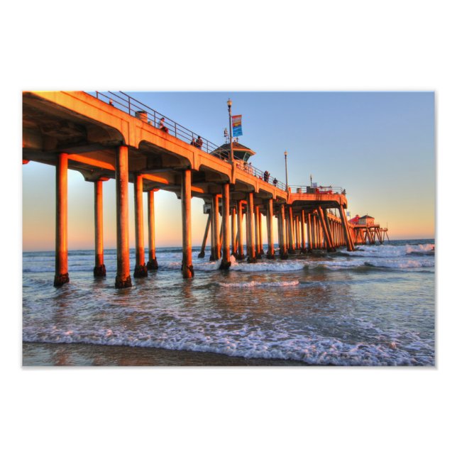Huntington Beach Pier Photo Print (Front)