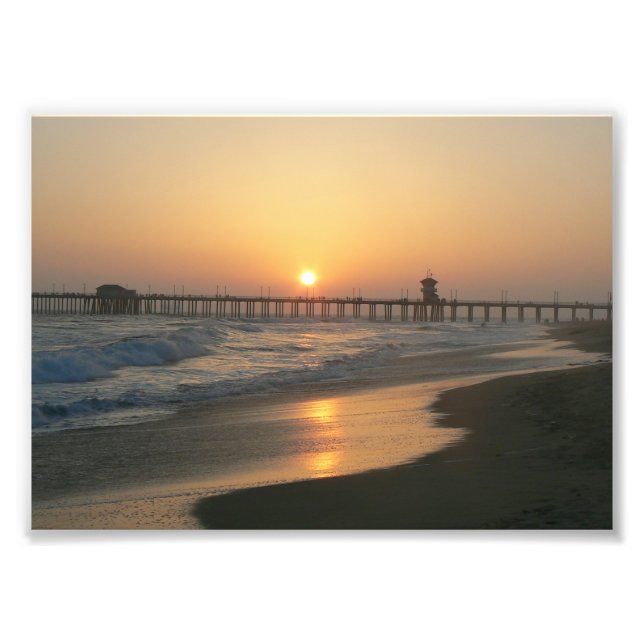 Huntington Beach Pier Photo Print (Front)