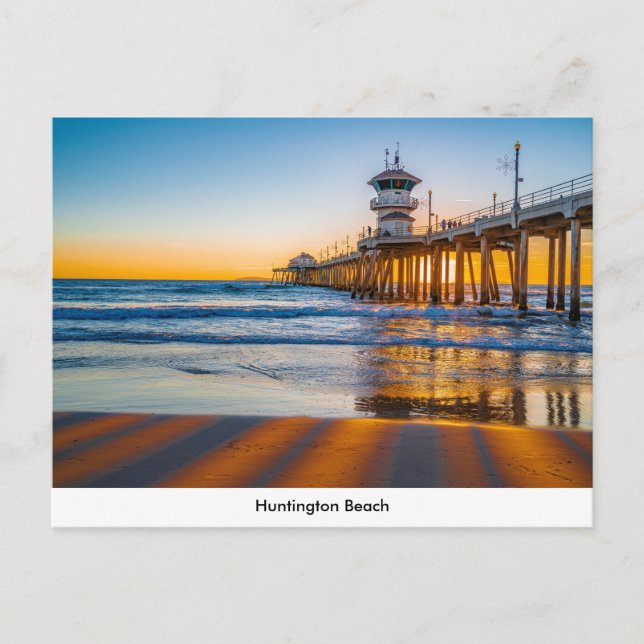 Huntington Beach Pier Postcard (Front)