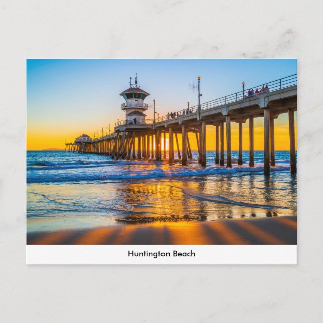 Huntington Beach Pier Postcard (Front)