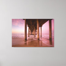 Huntington Beach Pier Sunset (Canvas 60x40)