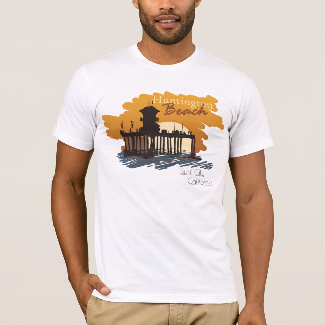 Huntington Beach Pier Sunset - Surf City Tee (Front)