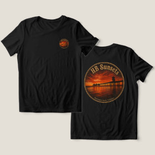 Huntington Beach Pier Sunset T-Shirt  - John Minar Tri-Blend Shirt