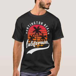 Huntington Beach,Retro Sunset Men's T-Shirt