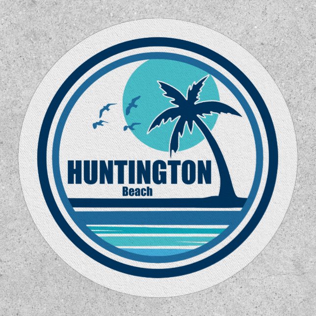 Huntington Beach South Carolina Palm Tree Birds Patch (Front)