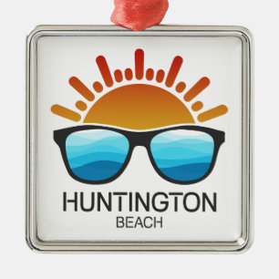 Huntington Beach South Carolina Sunglasses Metal Ornament