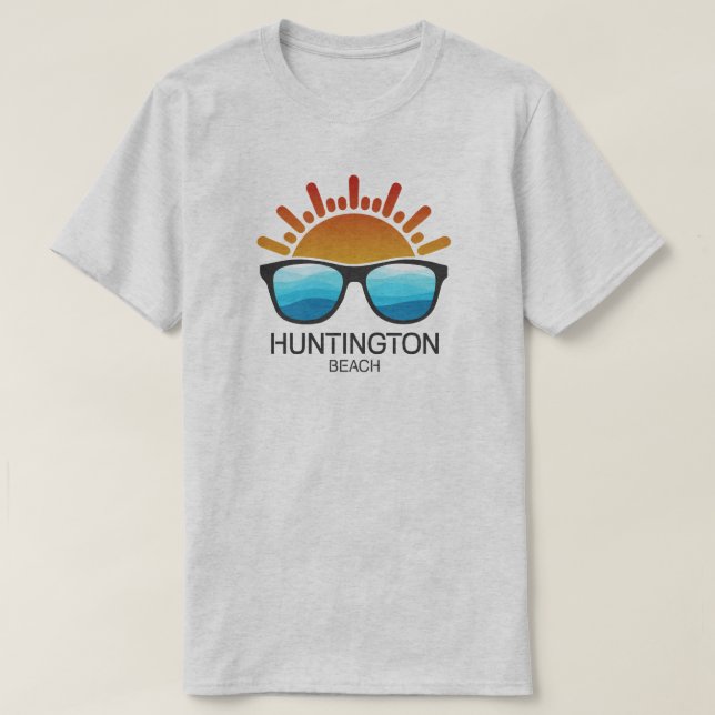 Huntington Beach South Carolina Sunglasses T-Shirt (Design Front)