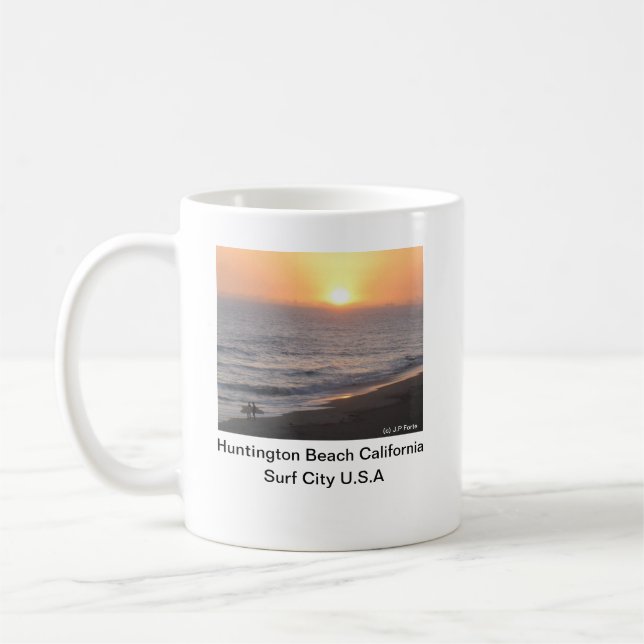 Huntington Beach "Surf City" Coffee Mug (Left)