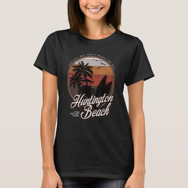 Huntington Beach Surf City West Coastu2019s Wildes T-Shirt (Front)