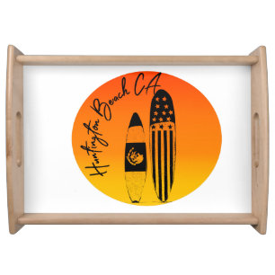 Huntington Beach Surfboards and Sunsets Serving Tray