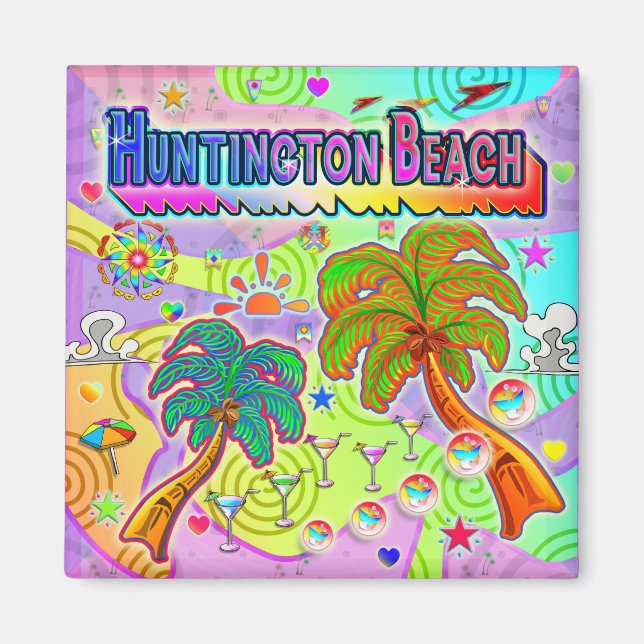 Huntington Beach Vacation Target Magnet (Front)