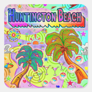 Huntington Beach Vacation Target Sticker