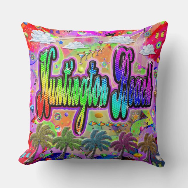 Huntington Beach Vista Express Pillow (Front)