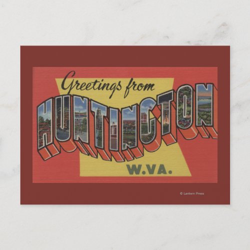 Huntington West Virginia _ Large Letter Scenes Postcard