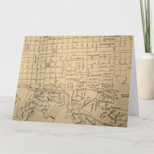 Huntington, WV Vintage Map Card