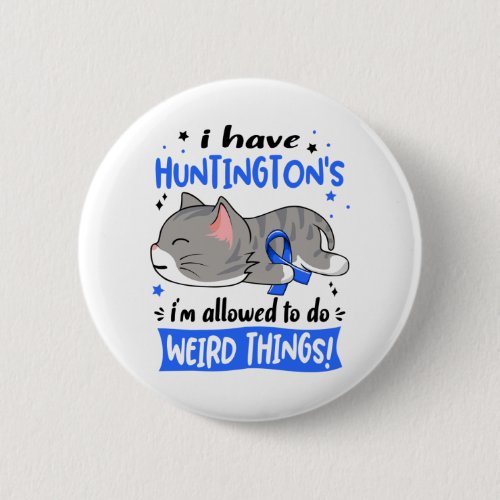 Huntingtons Awareness Month Ribbon Gifts Button