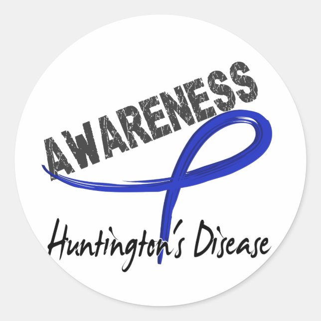 Huntington's Disease Awareness 3 Classic Round Sticker (Front)