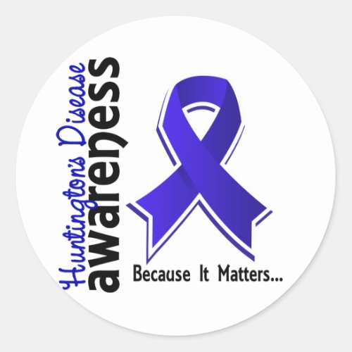 Huntingtons Disease Awareness 5 Classic Round Sticker