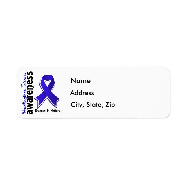 Huntington's Disease Awareness 5 Label (Front)