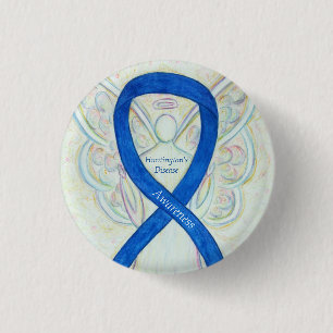 Huntington's Disease Awareness Ribbon Angel Pin