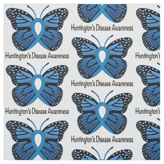 Huntington's Disease Butterfly of Hope Fabric (Swatch)
