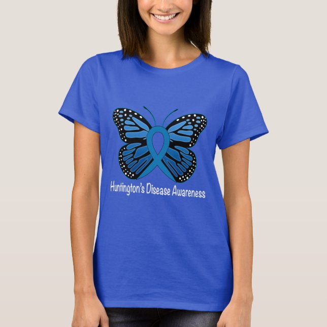 Huntington's Disease Butterfly of Hope T-Shirt (Front)
