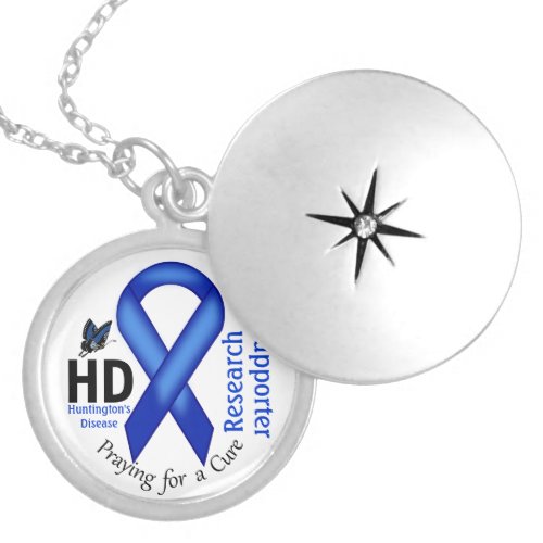 Huntingtons Disease HD Awareness Research Support Silver Plated Necklace