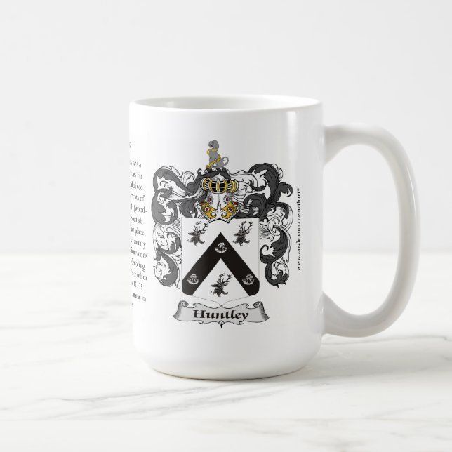 Huntley, the Origin, the Meaning and the Crest Coffee Mug (Right)