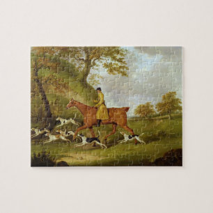Huntsman and Hounds, 1809 (oil on canvas) Jigsaw Puzzle