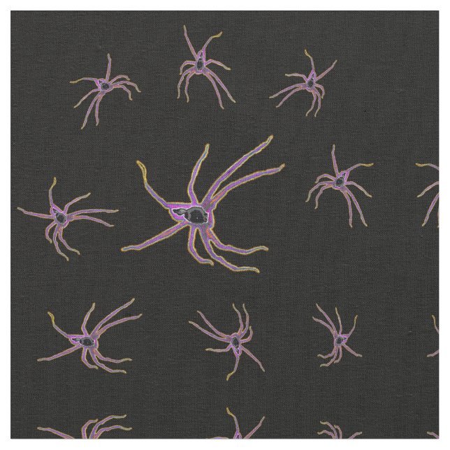 Huntsman Spider Oil Art, Fabric (Close Up)