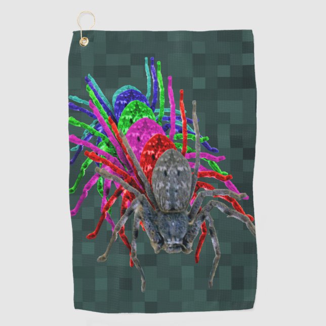 Huntsman Spiders In Five Colour Design, Golf Towel (Front)