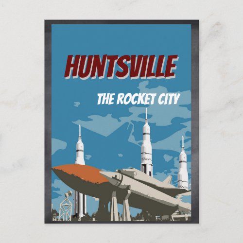 Huntsville AL  Alabama Rocket Postcard
