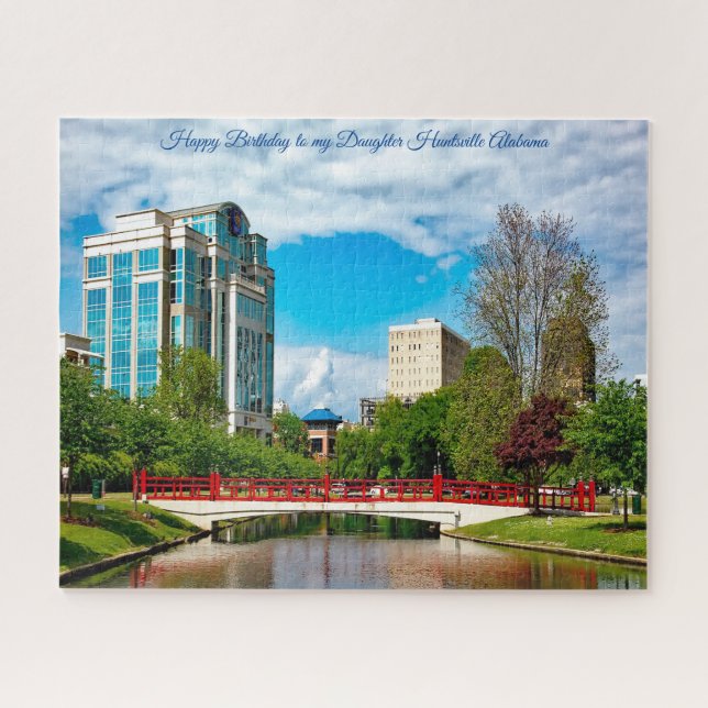 Huntsville Alabama Happy Birthday Son Jigsaw Puzzle (Horizontal)