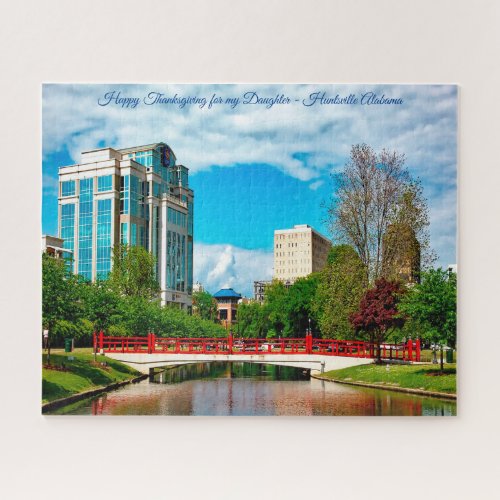 Huntsville Alabama Happy Thanksgiving Daughter Jigsaw Puzzle