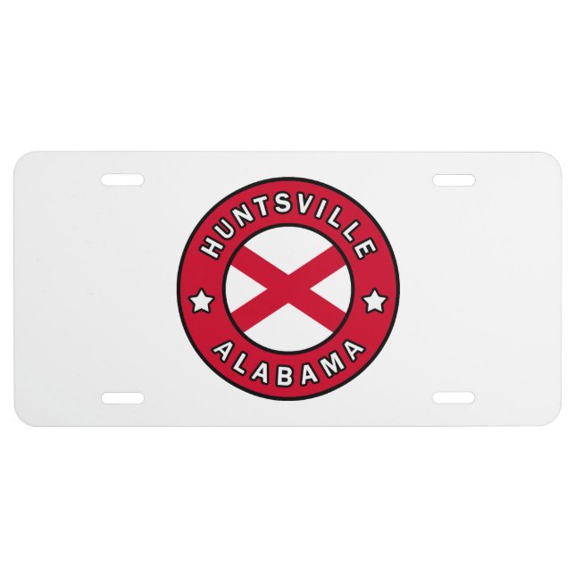 Huntsville Alabama License Plate (Front)